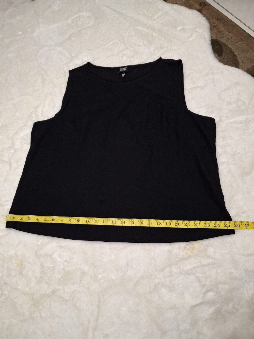 Eileen Fisher Sleeveless Black Viscose Jersey Blend Top Tank  Women Size 2x - Picture 14 of 15